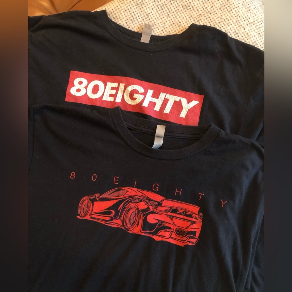 Bundle 2 Tees: 80EIGHTY black short sleeve t-shirts with logo —